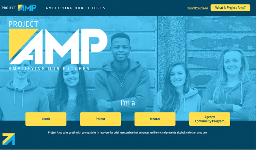 Project Amp for recovery website homepage
